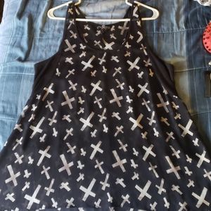 Royal Bones Sheer Cross tank top